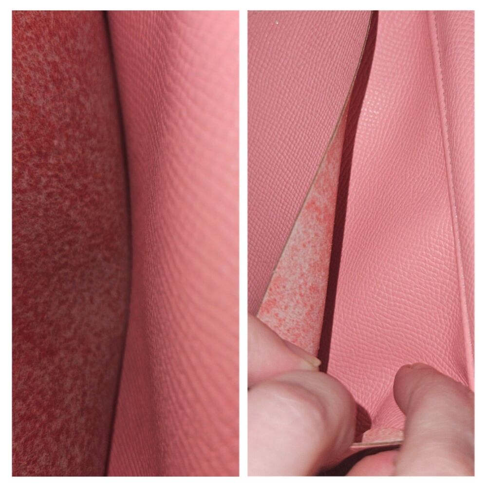 Hermès Epsom Leather Long Wallet Bubblegum Pink Slim Bifold Boxed VGUC - Picture 11 of 12